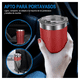 thumbnail image 4 of Vaso Térmico Bloosom  De 20oz Acero Inoxidable Con Popote Y Cepillo Rojo, 4 of 4