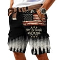 thumbnail image 2 of Men's Patriotic Cargo Shorts With In God We Trust And Cross Print Featuring Statue Of Liberty Graphic And American Flag Pattern Complexion L, 2 of 5