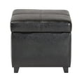 thumbnail image 5 of Baxton Studio Black Full Leather Storage Cube Ottoman, 5 of 11