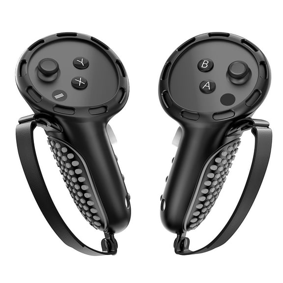 Controller Grip for Meta Quest 3S/3 Accessories Grips Cover for VR Touch Controllers Protective Case-Black Grey