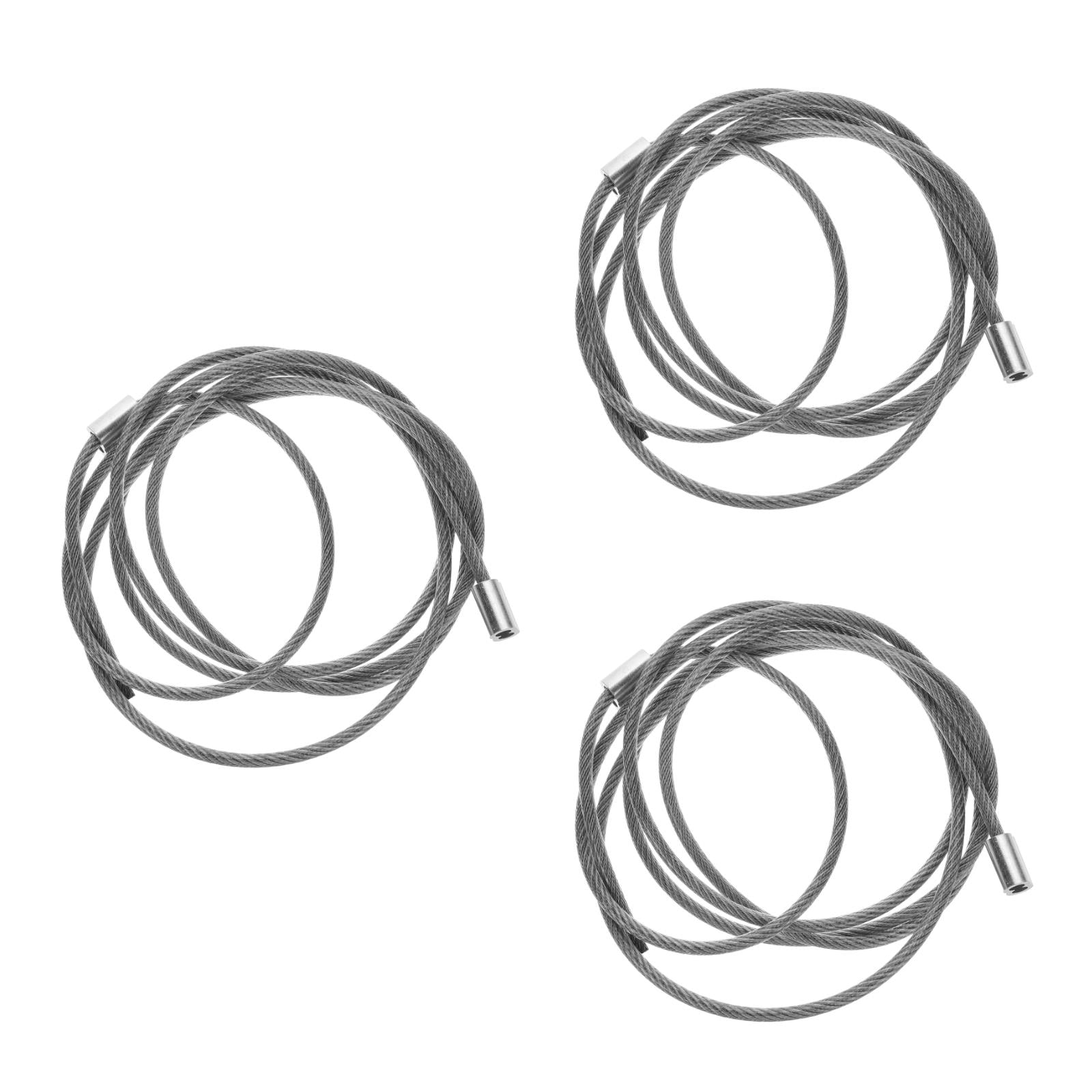 FRCOLOR 3pcs Heavy-Duty Basketball Net Cord Durable Steel Wire  Basketball Frame Net Threading String Steel Wire Basketball Hoop Nets Fixing Cord for Repair