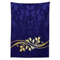 thumbnail image 3 of Ambesonne Floral Tablecloth Rectangular Table Cover, Romantic Royal Leaves, 52"x70", Purple Indigo, 3 of 4