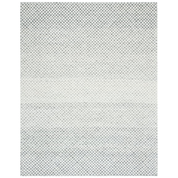 SAFAVIEH Micro-Loop Arnold Diamond Area Rug, Grey/Ivory, 4' x 6'