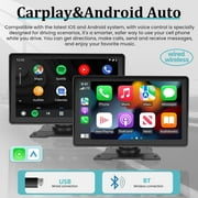 Podofo 7 Inch Protable Apple Carplay Car Screen, Wireless Android Auto Dash Mount, Car GPS Navigation System with Mirror Link/Bluetooth/FM Transmitter/USB + 12LED Backup Camera