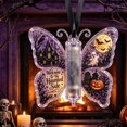 thumbnail image 3 of Halloween Cash Gift Ornament, Clear Acrylic Butterfly Design G Rolled Cash Tube Holder, with Festive Keepsake Design for Halloween Tree Mantel and Spooky Party Gifts, 3 of 6