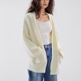 thumbnail image 2 of SOMER Women's Cardigan Sweaters Lantern Sleeve Open Front Oversized Lightweight Chunky Outwear Long Sweaters, 2 of 6