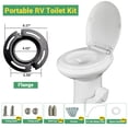thumbnail image 2 of Portable RV Toilet With Pedal Flush, High Profile lightweight toilet - White, 2 of 10