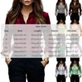 thumbnail image 3 of Women Lapel Button Long Sleeve Plaid Shirt Top, 3 of 5