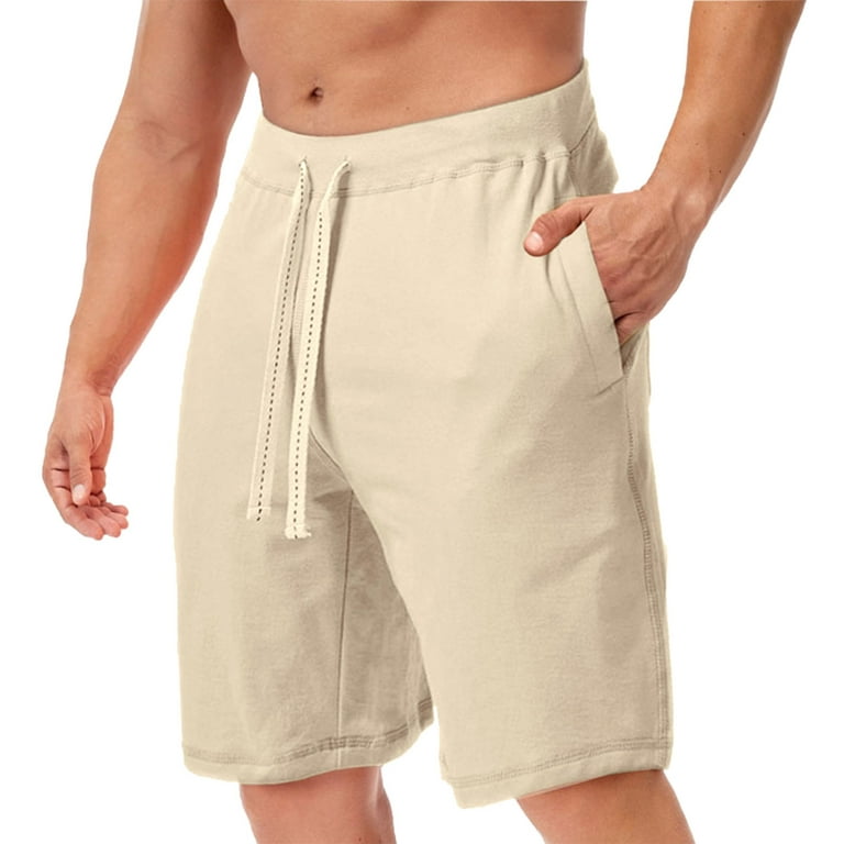 Jogger Men's Shorts Sports Casual Cotton Zippered Shorts