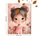thumbnail image 3 of Qisvanset Framed Canvas Wall Art 12x16 Inch Pink Watercolor Princess Girl Nursery Print Art, 3 of 5