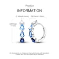 thumbnail image 2 of MULA Original 5A Zircon Blue Teardrop 925 Sterling Silver Hoop Earrings for Women Jewelry, 2 of 6