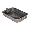 thumbnail image 3 of Siruishop Roasting Pan Large Heavy Duty Nonstick Turkey Roaster Tray with Cooling Rack Gray, 3 of 8