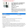 thumbnail image 2 of A/C Compressor Kit - Compatible with 2002 - 2005 Toyota Celica 1.8L 4-Cylinder Gas 2003 2004, 2 of 2