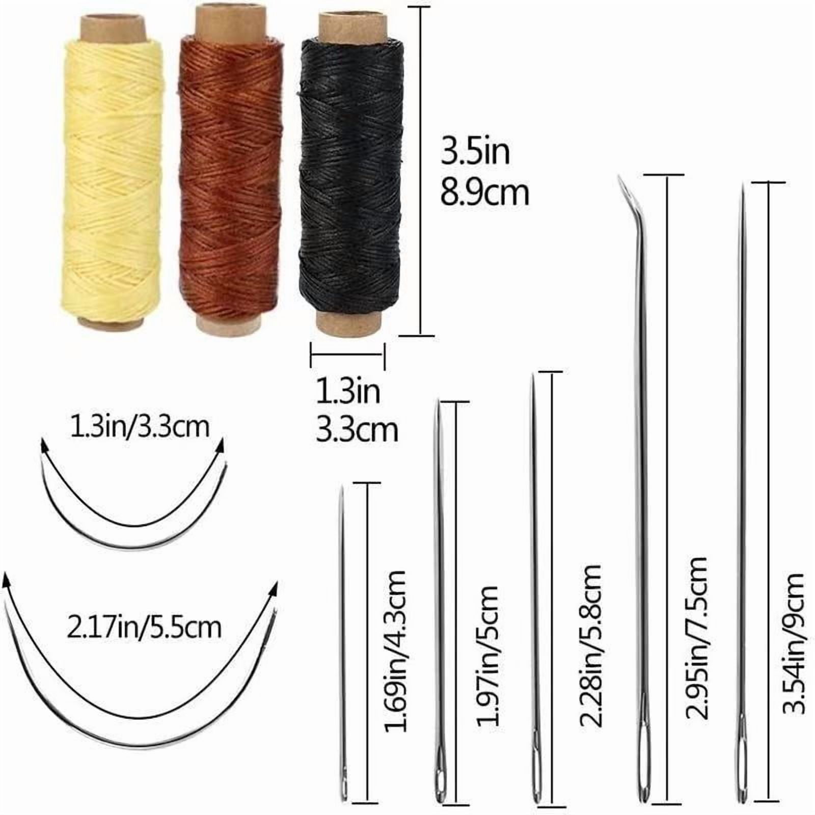 Leather Craft Tool Kit, Hand Sewing Tools Leather Saddle Carving Materials with Leather Tool Box ,Multifunctional Tool