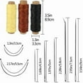 thumbnail image 3 of Leather Craft Tool Kit, Hand Sewing Tools Leather Saddle Carving Materials with Leather Tool Box ,Easy to Use, 3 of 5