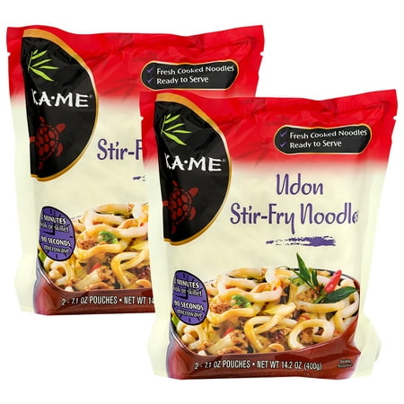(2 Pack) KA-ME Udon Stir Fry Noodles 14.2 oz (Best Noodles In Houston)