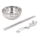 thumbnail image 4 of Juego de cubiertos reutilizables BuyWeek Individual Utensilios de viaje acero inoxidable, 4 of 14