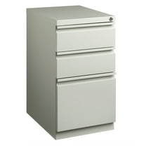 Hirsh 20" Deep Mobile Pedestal File Cabinet 3 Drawer Box-Box-File, Letter Width, Gray