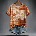 thumbnail image 2 of IWRICH Women's Maple Leaf Printed Short Sleeve T Shirts Casual Loose Fit Crew Neck Tops Fall Stylish Tees, 2 of 4