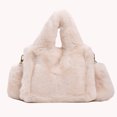 thumbnail image 3 of Bolso Tipo Cartera Esponjoso para Mujer  Bolsos Peludos Informales Suaves  Bolso para Citas para Mujer (blanco), 3 of 9
