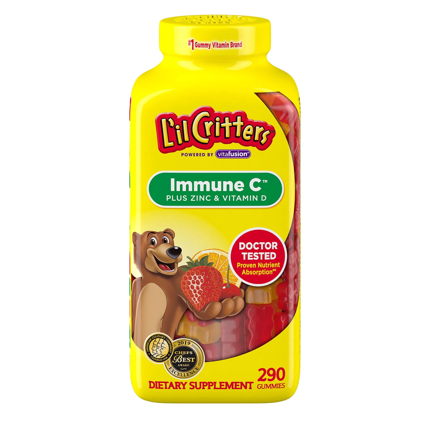 Lil Critter Kids Immune C Plus Zinc And Vitamin D 290 Ct Walmart