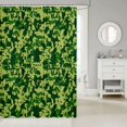 thumbnail image 2 of Manfei Abstract Camouflage Shower Curtain 72Wx72L, Countryside Camo Shower Curtain 72Wx72L, Lime Green, 2 of 5