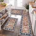 thumbnail image 2 of Kitchen Rugs, Yamaziot Kitchen Rugs and Runners, Non Skid Washable Boho Farmhouse Kitchen Runner Rug Sets of 3, 20"x32"+20"x32"+20"x47", 2 of 8
