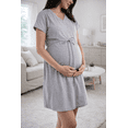 thumbnail image 4 of Vestido para Embarazo Casual Ajustable en algodón Almacenes Mario Color Gris Talla Unitalla, 4 of 4