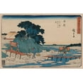 thumbnail image 2 of Hiroshige, Ando 18x13 Gold Ornate Wood Framed with Double Matting Museum Art Print Titled - Yui, 2 of 4