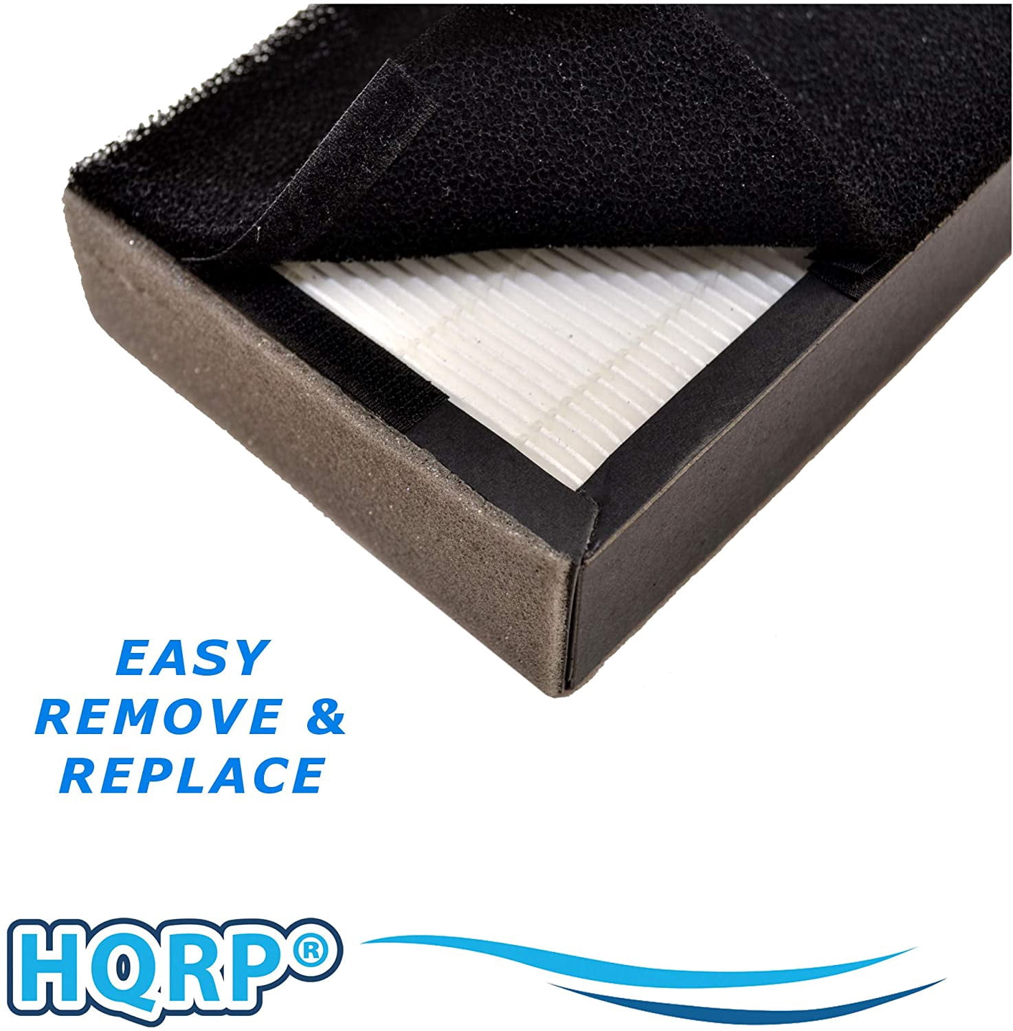 HQRP Filter Z + 4-Pack Carbon Filters for Black & Decker BXAP250 Tower Air Purifier BXFLTZ, XL Replacement