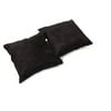 Set of 2, 14"x14" Square Black Cotton Twill Pillow