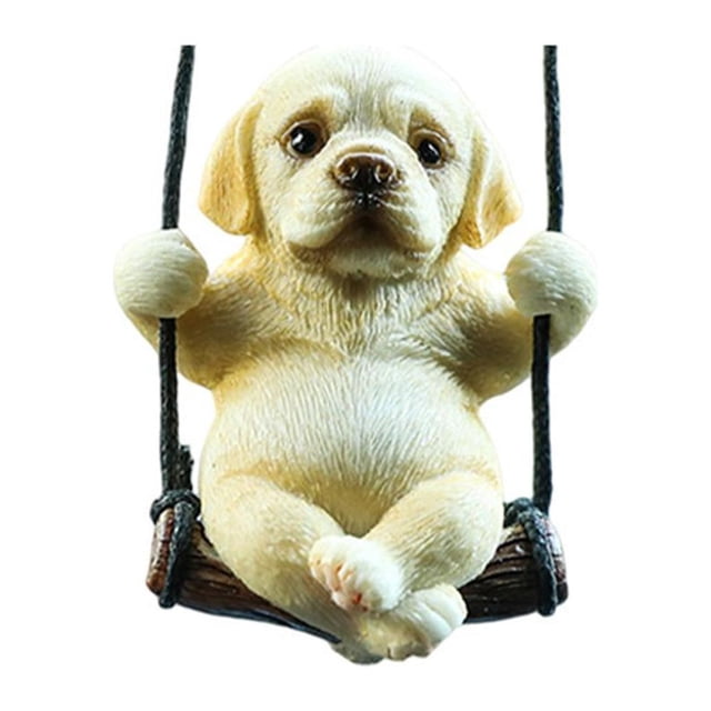 EZLIFE Lindo colgante de mono oscilante para coche con forma de perro labrador de resina, nuevo F3 Q9D8