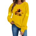 thumbnail image 5 of LUVDA Women's Halloween Witch Print Sweatshirt Oversized Crewneck Long Sleeve Fall Winter Party Top, 5 of 5