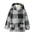 thumbnail image 4 of successthop Girls Winter Coat Boys Jacket Hooded with Cute Ear Zipper with Pockets Warm Outwear Sizes 8-14, 4 of 9