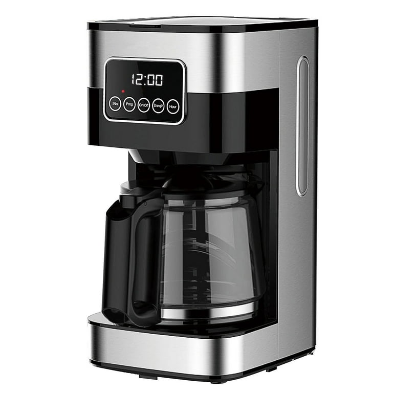 Home and Garden Clearance! 10-Cup Drip Coffee Maker Grind and Brew Automatic Coffee Machine 900W Aluminum, Size: One size, Black