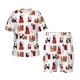 thumbnail image 1 of Balery Cute Cat And Christmas Gift Conjunto de Pijama Infantil de Manga Corta con Estampado – Ropa de Dormir de Algodón Suave-X-Large, 1 of 6