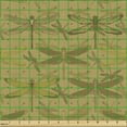 thumbnail image 2 of Ambesonne Dragonfly Fabric by the Yard Upholstery, Flying Insects Vintage, 3 Yards, Dark Mustard Fawn and Khaki, 2 of 5
