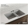 thumbnail image 3 of Kohler K-28003-1 Kennon 25" Drop In Single Basin Composite Kitchen Sink - Matte Graphite, 3 of 6