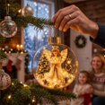 thumbnail image 5 of Glowing Christmas Tree Ornament, Christmas Diorama Ornament | Glowing Christmas Tree Ball with Warm Led Light, Light-Up Mini Holiday Scene, for Home Christmas Hanging Decoration, 1PC D, 5 of 5