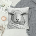 thumbnail image 2 of Orinice Sheep Graphic Decorative Pillow Cover for Home Couch Living Room Bed Sofa - Printed on Both Sides - Durable Cotton Linen Fabric - 1PC 12x12in, 2 of 5