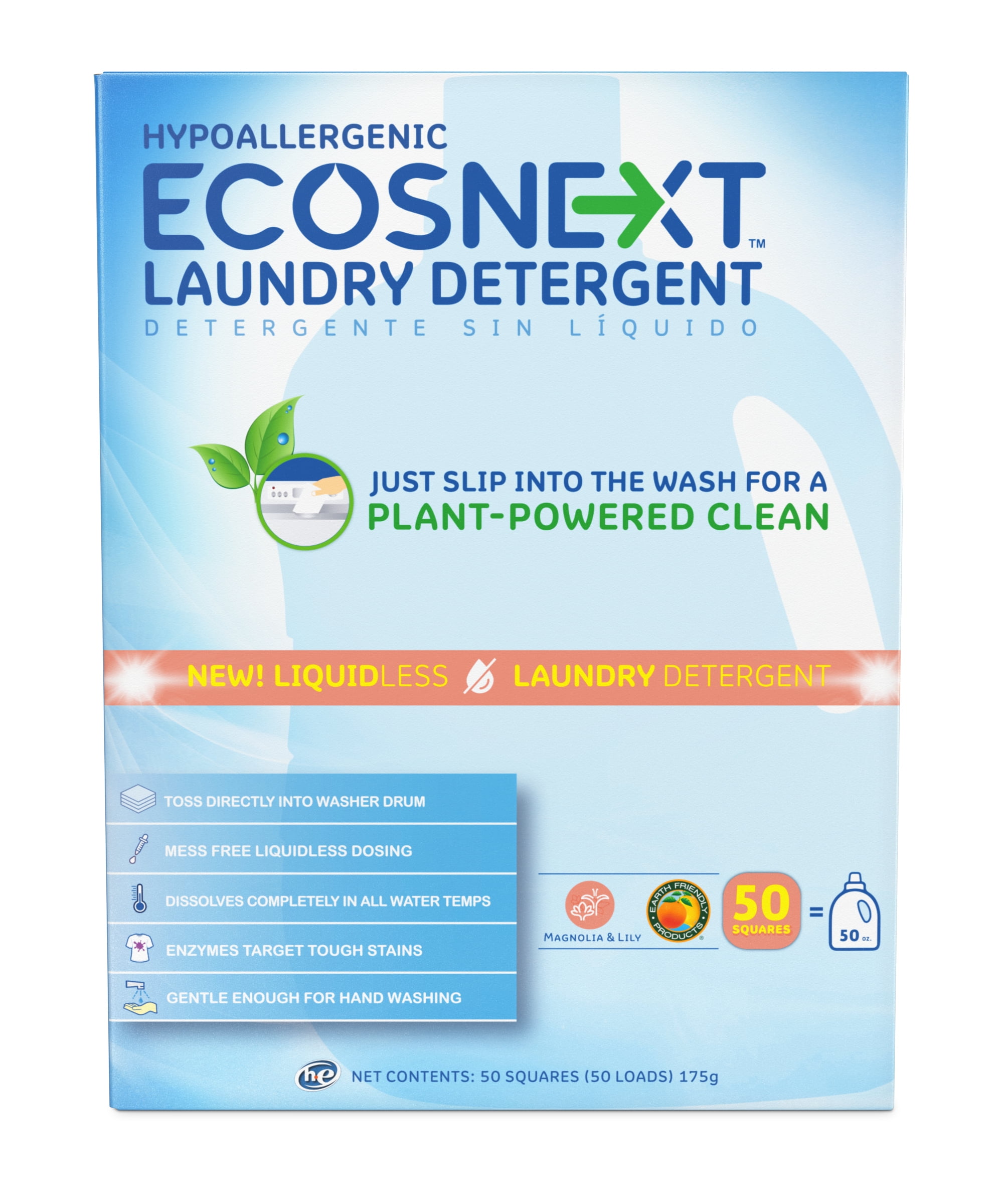 ECOSNext™ Liquidless Laundry Detergent Sheets, 50ct, Magnolia & Lily