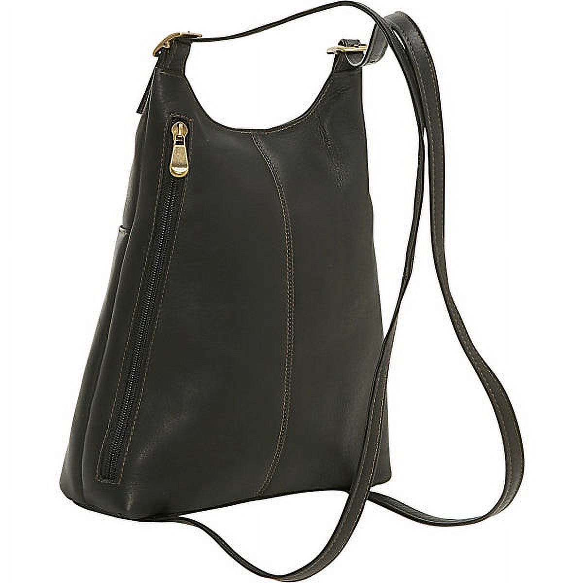Le Donne Leather Womens Slim Sling Backpack LD-961 - image 3 of 6