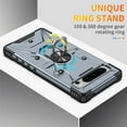 thumbnail image 3 of Allytech Google Pixel 8 Pro Case with Stand, Rugged Hybrid PC Ring Holder Kickstand Shockproof Bumper Phone Case Cover for Google Pixel 8 Pro 6.7" - Gray, 3 of 8