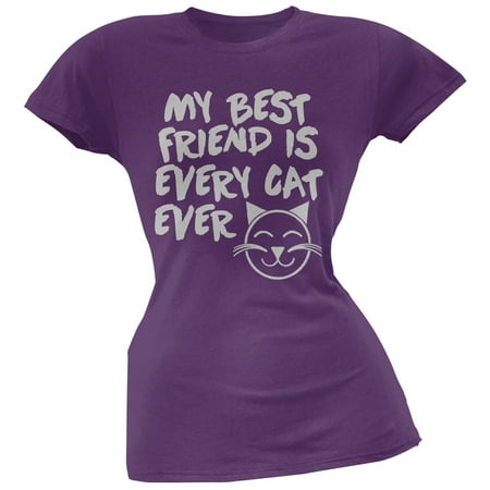 My Best Friend Is Every Cat Ever Purple Soft Juniors