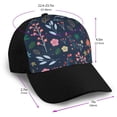 thumbnail image 2 of Yiaed Colorful Flowers Print Baseball Cap Dad Hat Polo Style Plain Blank Adjustable Size, 2 of 5