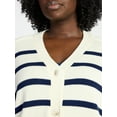 thumbnail image 5 of Terra & Sky Women's Plus Size Boyfriend Cardigan with Long Sleeves, Midweight, Size 0X-5X, 5 of 6