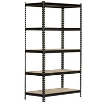 5 Tier Steel Storage Rack - Adjustable Shelving Unit - Boltless Organizer - 36" x 18" x 72"