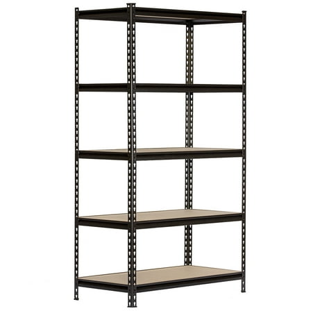 5 Tier Steel Storage Rack - Adjustable Shelving Unit - Boltless Organizer - 36" x 18" x 72"