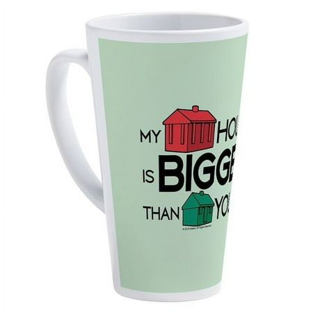 

CafePress - Monopoly My House Is Bigger - 17 Oz White Ceramic Latte Mug