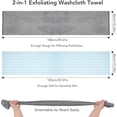 thumbnail image 4 of 2-Pack Exfoliating Shower Towel, 39.3*10.2In Back and Body Scrubbers, Quick-Drying Eco-Friendly Washcloth for Gentle Exfoliation on Sensitive Skin, 4 of 11
